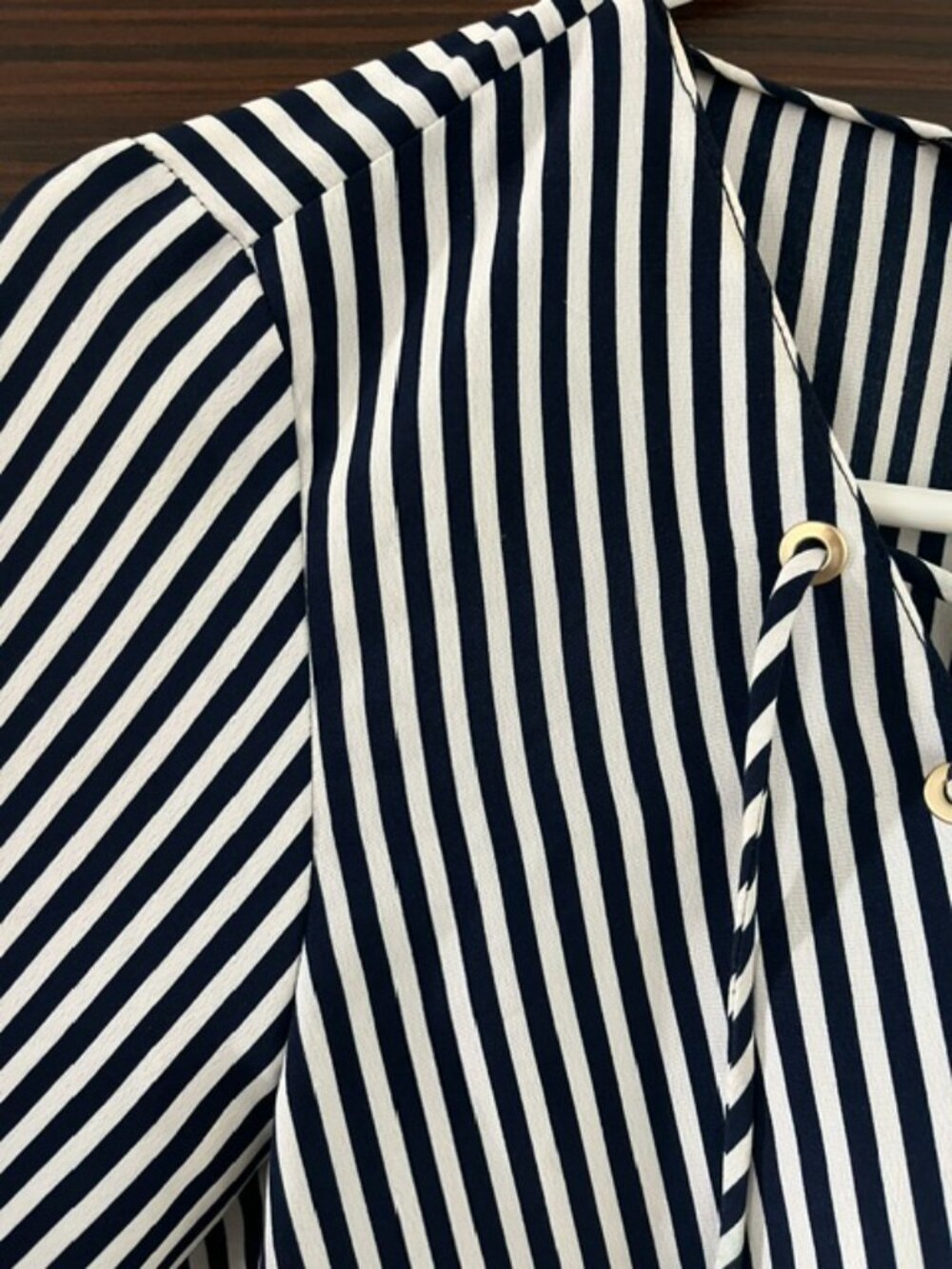 ZARA BASIC COLLECTION navy / white striped top - Picture 2 of 4